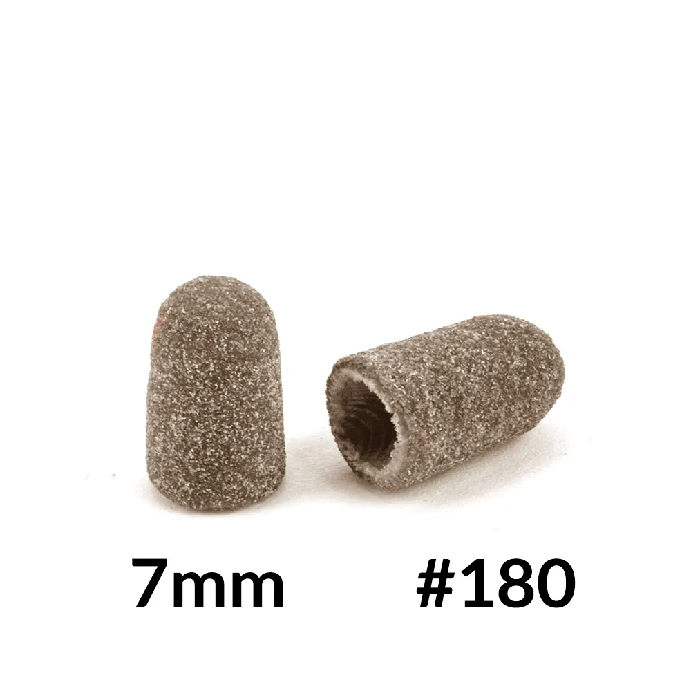 AlleMed pedikűrös csiszolósapka – 7 mm, #180 – barna – 10 db