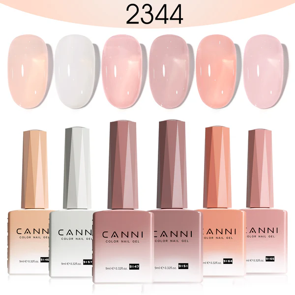 CANNI HEMA FREE UV/LED gél lakk szett 6x9ml - 2344