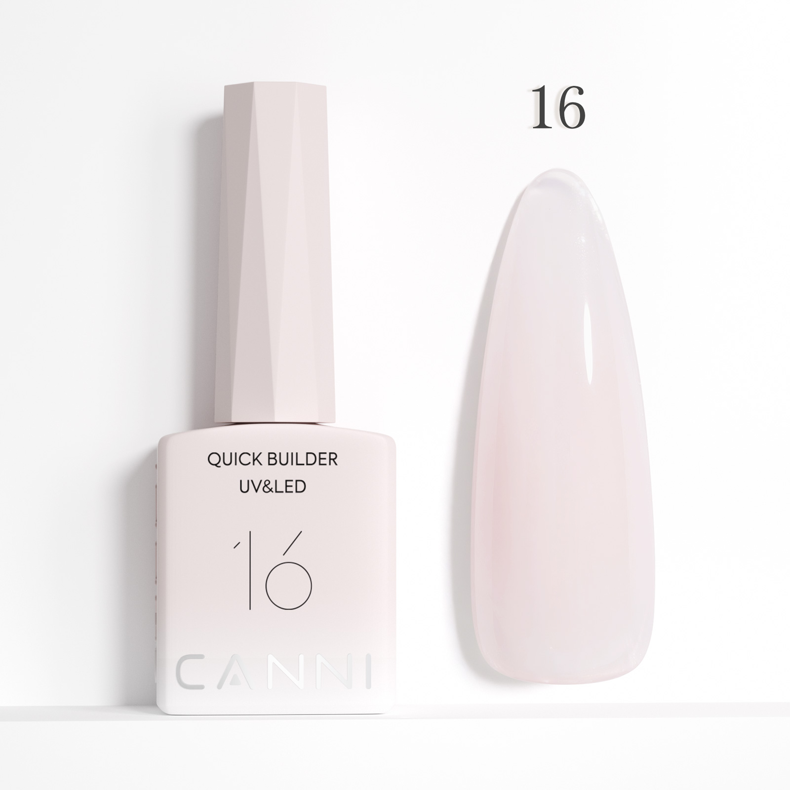 CANNI HEMA FREE Quick Builder Gel - 9 ml - X16 Milky Pink