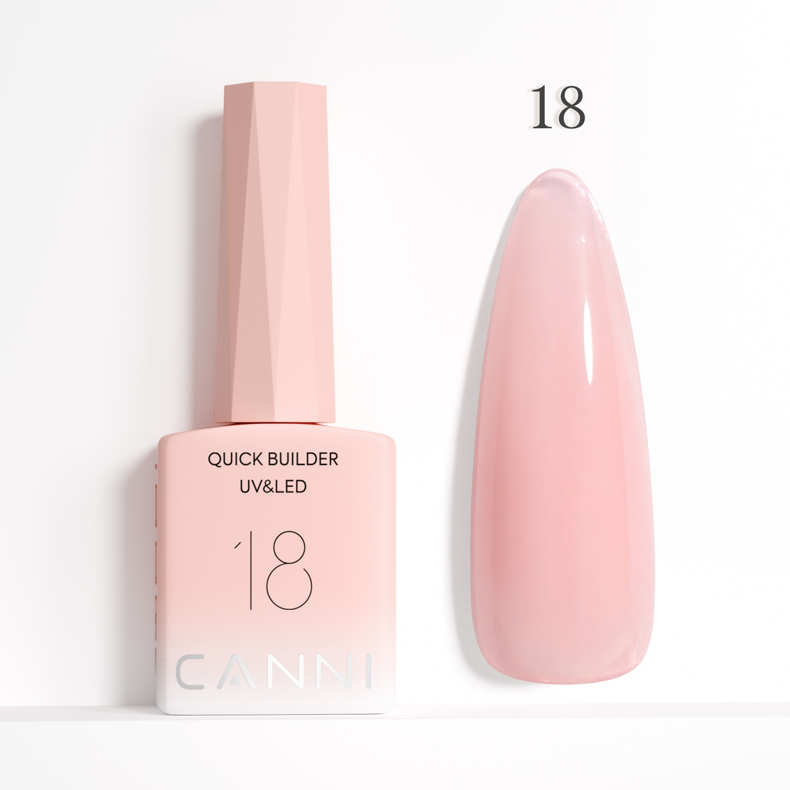 CANNI HEMA FREE Quick Builder Gel - 9 ml - X18 Natural