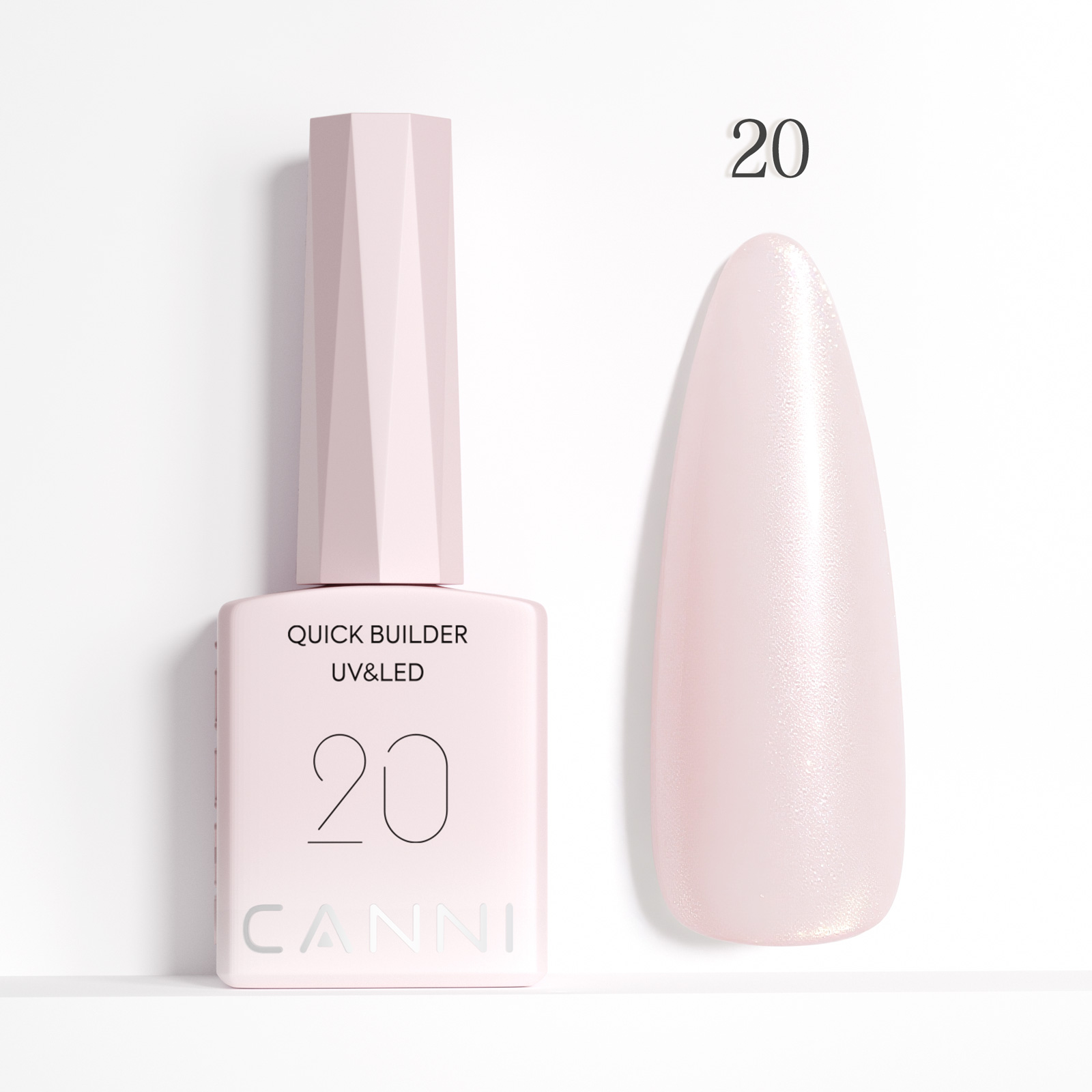 CANNI HEMA FREE Quick Builder Gel - 9 ml - X20 Shiny Rose