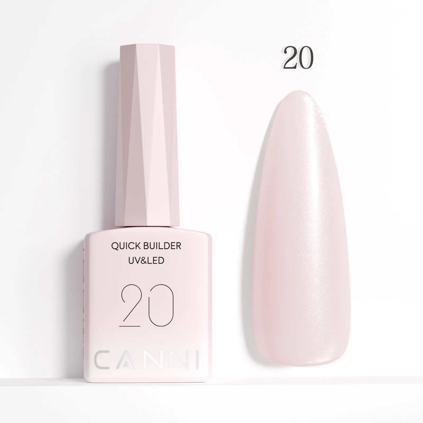 CANNI HEMA FREE Quick Builder Gel - 9 ml - X20 Shiny Rose