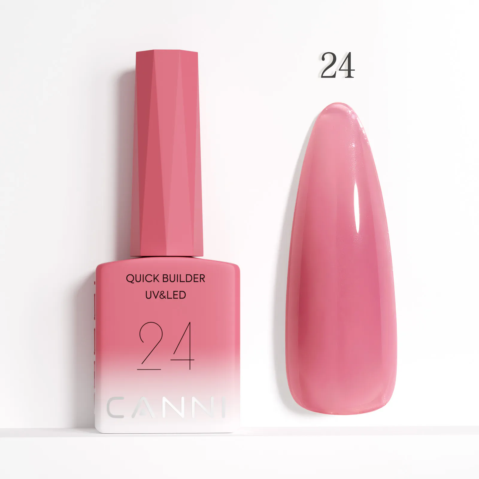 CANNI HEMA FREE Quick Builder Gel - 9 ml - X24 Pinky Cover