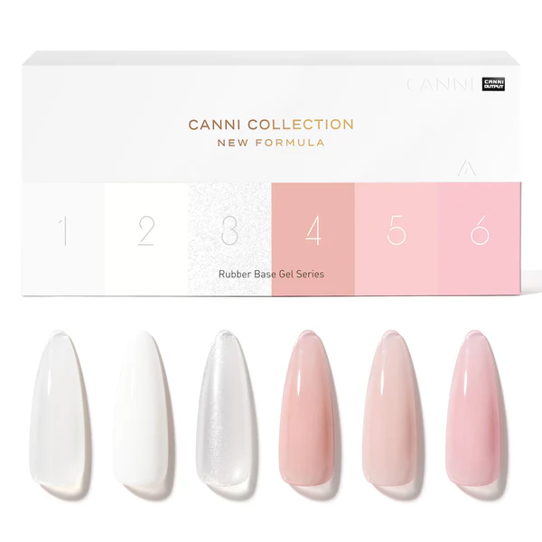 CANNI HEMA FREE Rubber Base Gel szett - 6x9 ml - R1