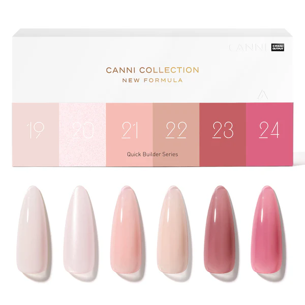 CANNI HEMA FREE Quick Builder Gel szett - 6x9 ml - Q2