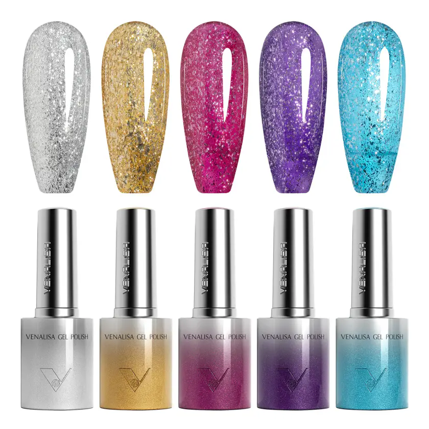 Venalisa 5 db-os UV/LED Glitter gél lakk szett - 5x10 ml - GC03