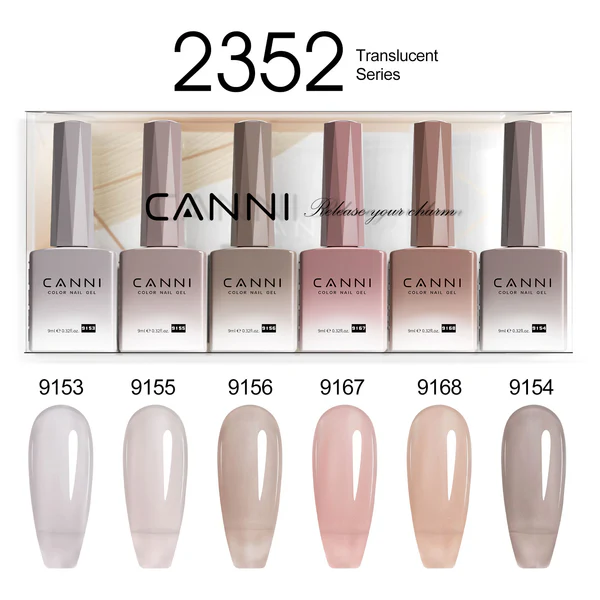 CANNI HEMA FREE UV/LED gél lakk szett 6x9ml - 2352