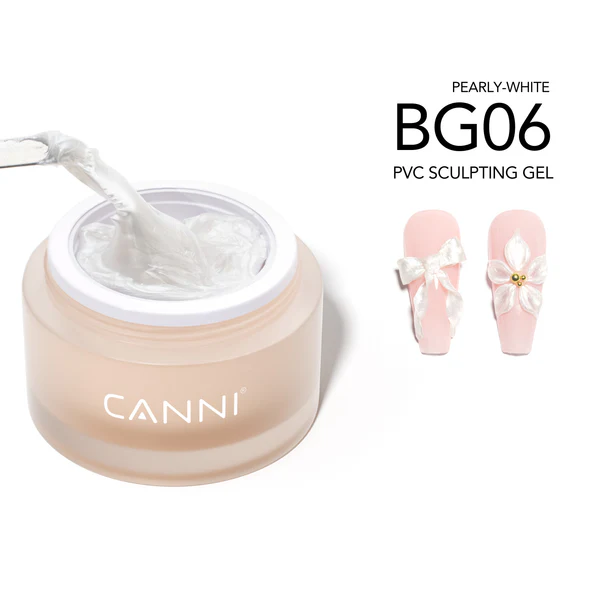 CANNI díszítő zselé - BG06 - Sculpting Gel gyurmazselé 10g - Pearly White