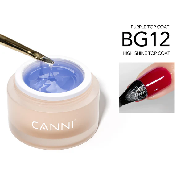 CANNI High Shine Purple Top Coat 10g - BG12