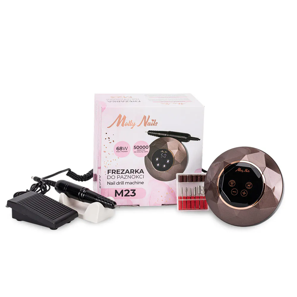 MollyNails M23 professzionális műköröm csiszológép 68W – barna