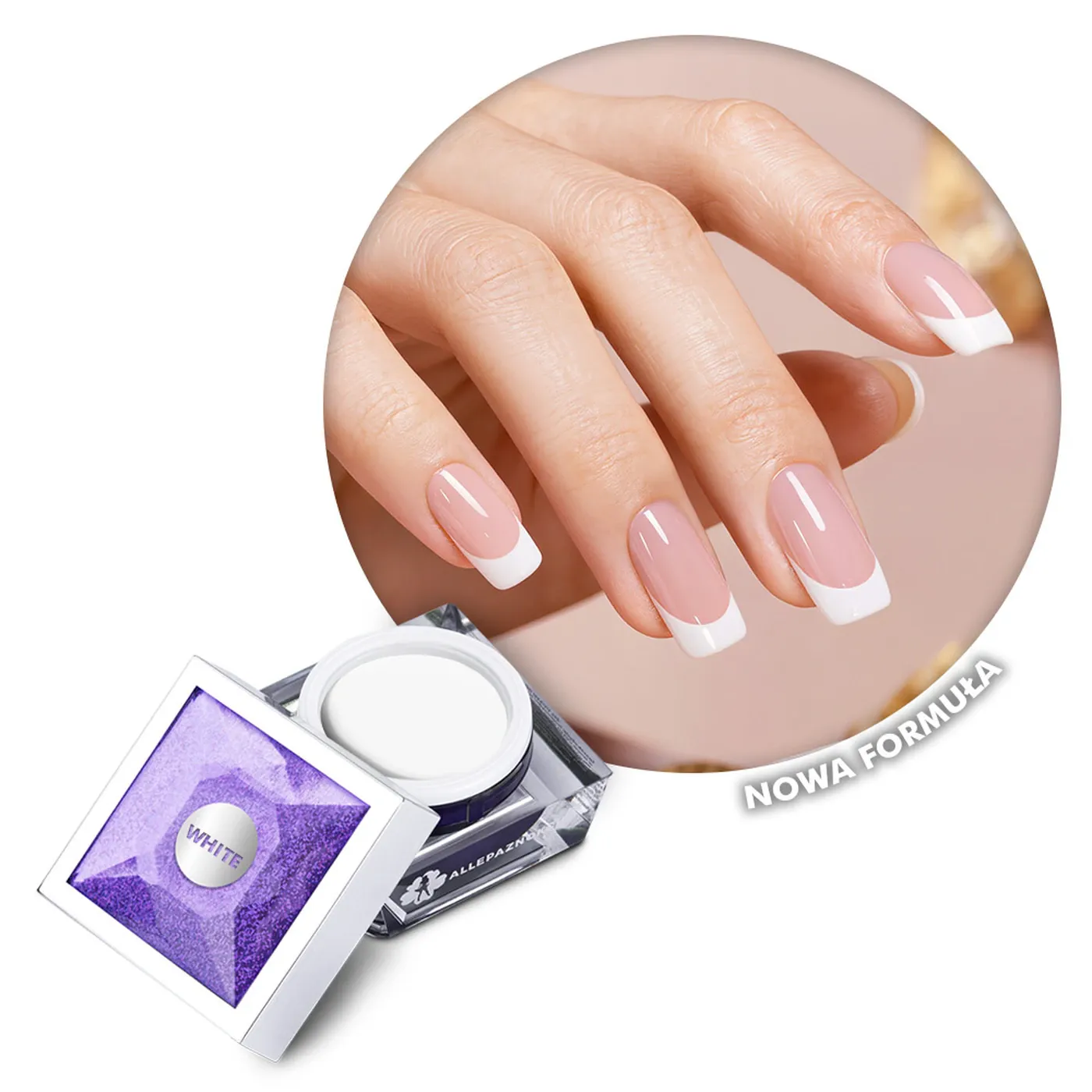 Allepaznokcie Artistic Gel Paint festőzselé – fehér – 5 g