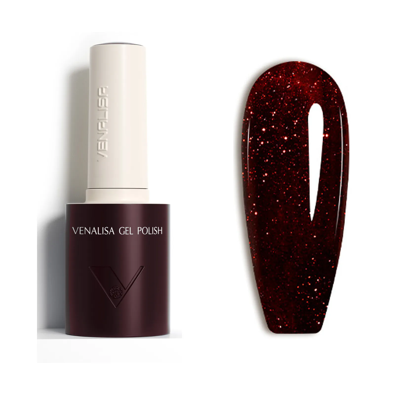 Venalisa UV/LED Gél Lakk 10 ml No.5109 Crimson Sparkle
