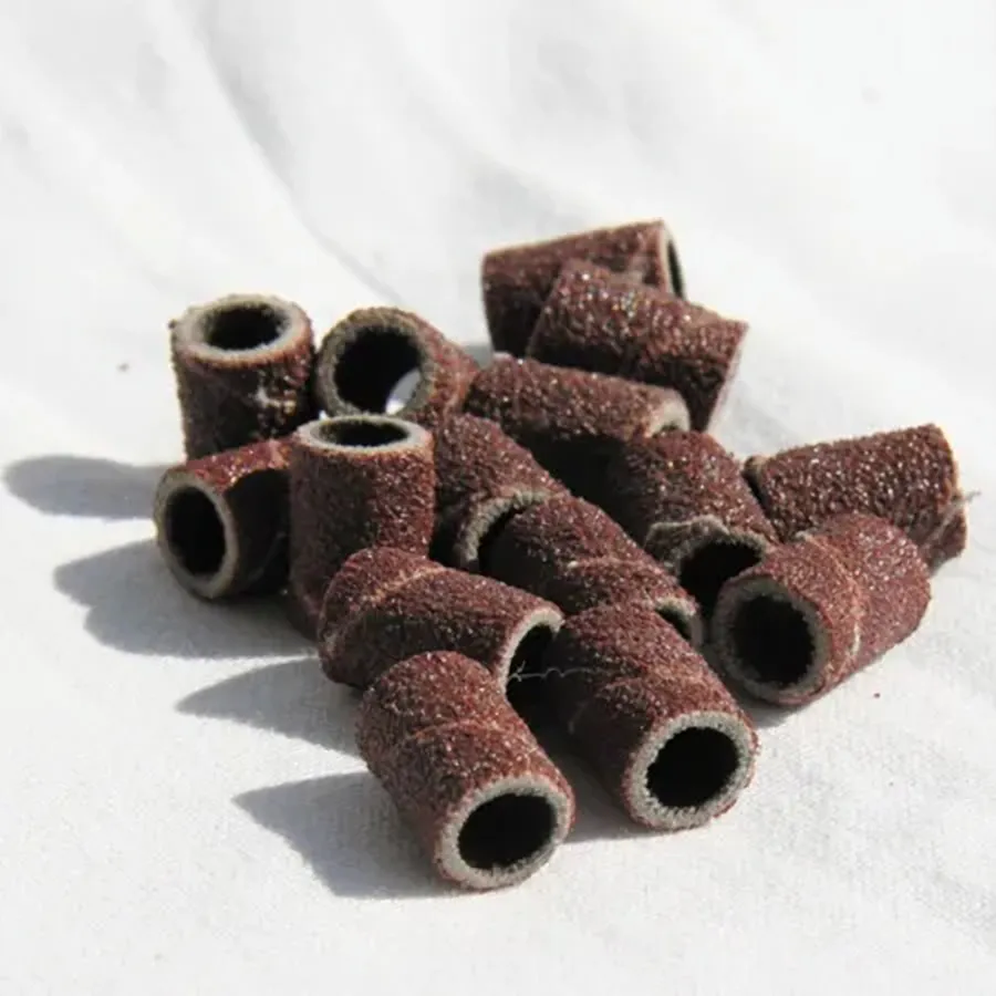 Csiszológyűrű 6 mm – barna, #80 durva – 10 db