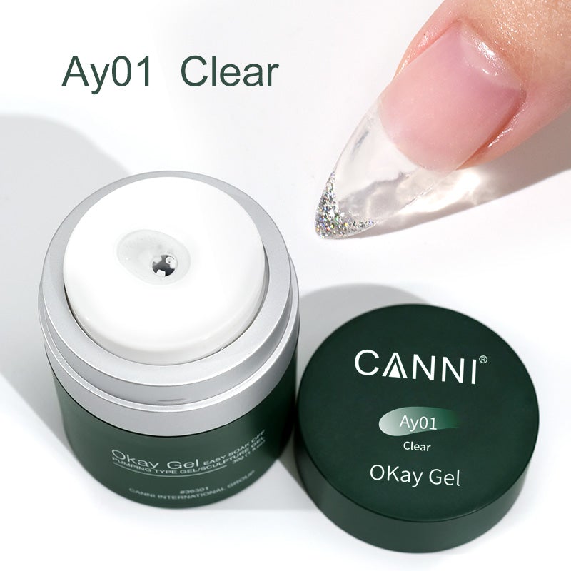 CANNI OKay Gel UV/LED építőzselé 30g - Ay01 Clear