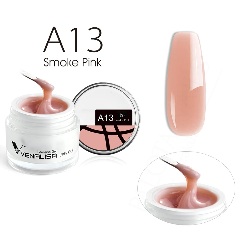 Venalisa Jelly Gel - új formula - 50 ml építőzselé - A13L Smoke Pink