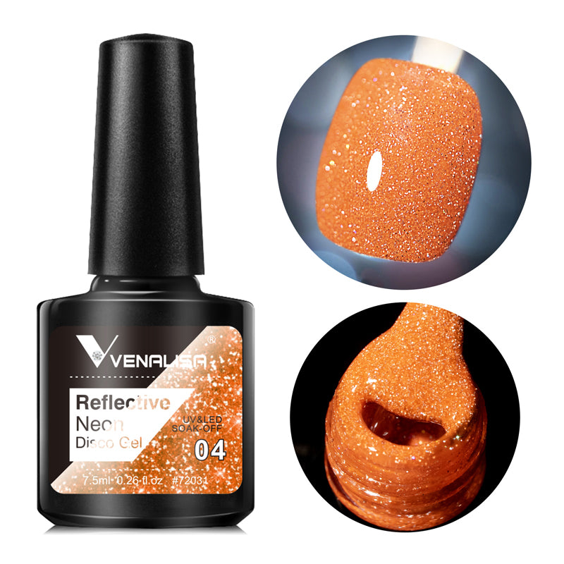 Venalisa Reflective Neon Disco Gel UV/LED Gél Lakk 7.5 ml - BD04