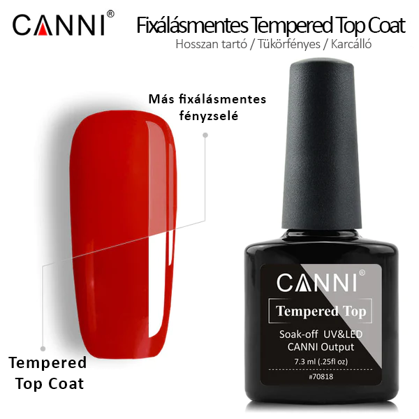 CANNI - Tempered Top gel fényzselé 7.3 ml