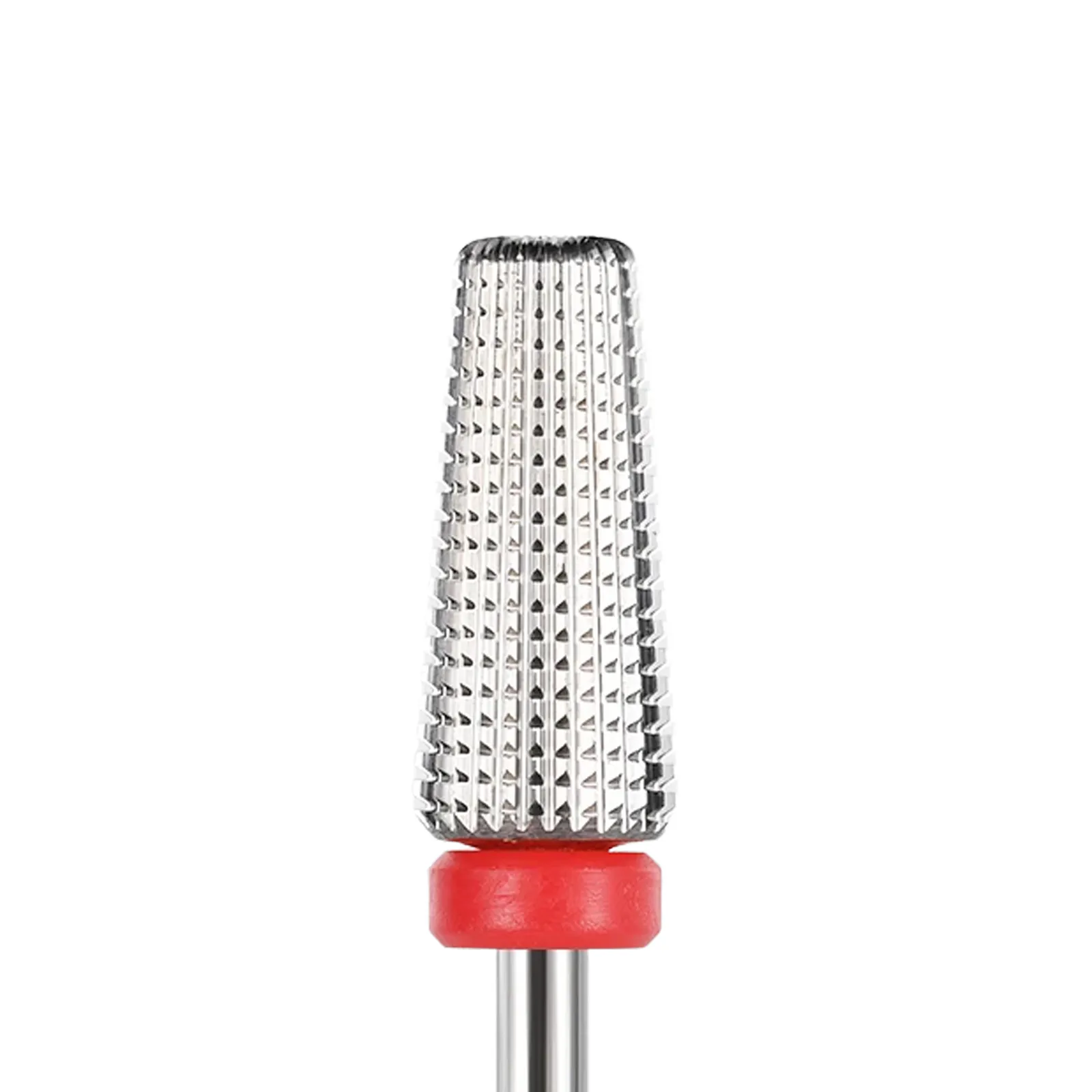 Karbid csiszolófej - hard cone, volcano egyenes végű - finom (piros)
