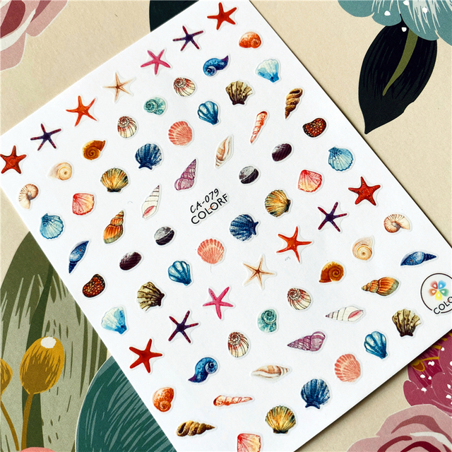 Köröm matrica 3D-s No.CA079 - 137 kagylós