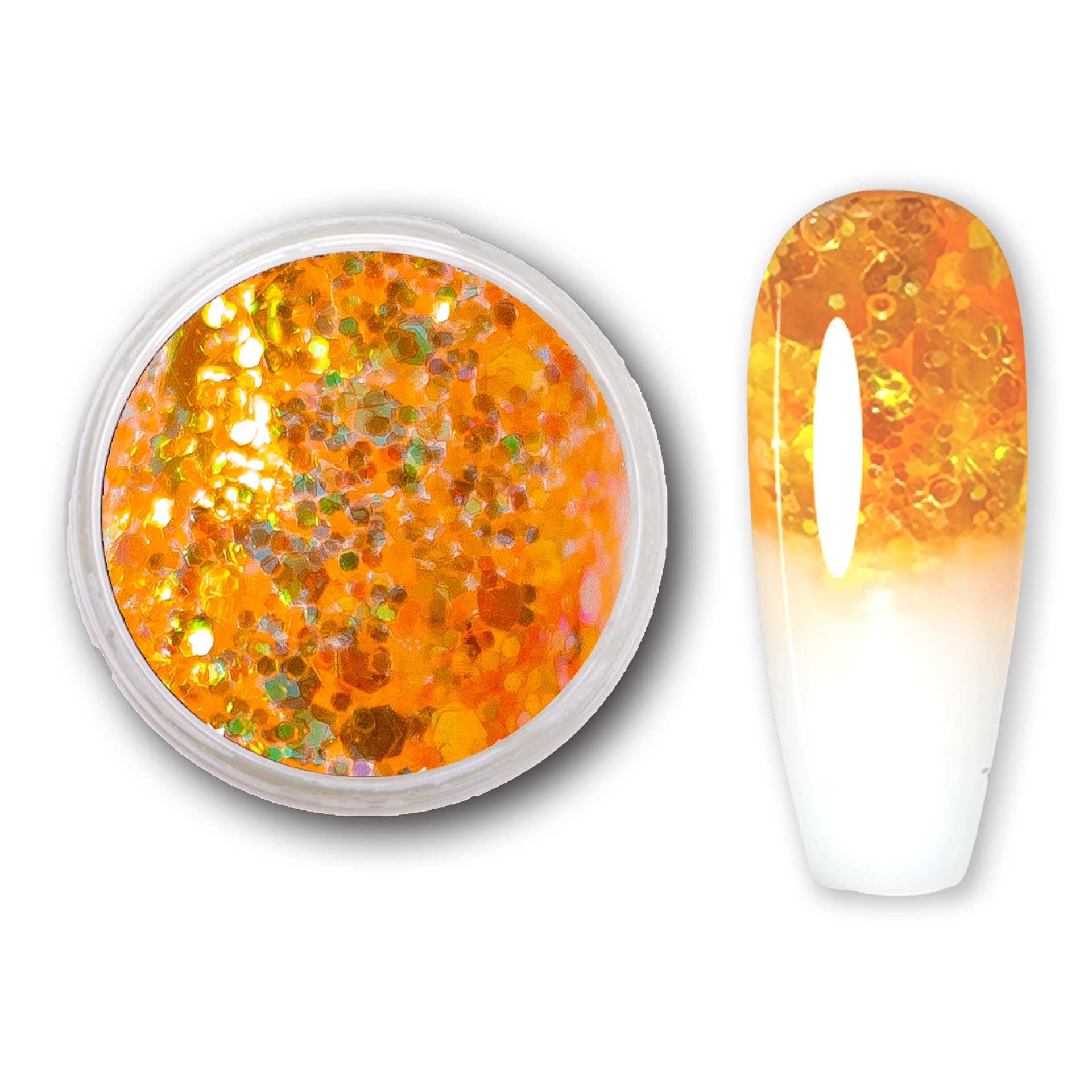 PN Holo glitter mix No.45 Neon Orange