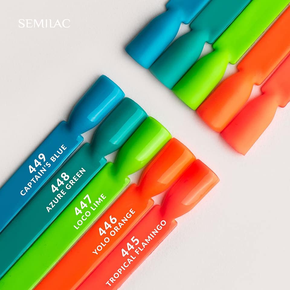 SEMILAC UV/LED Gél Lakk 7ml - 446 - HEMA FREE - YOLO Orange