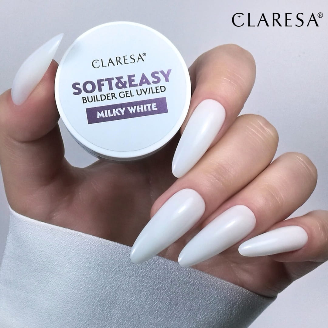 CLARESA Soft&Easy Builder Gél 12g - Milky White