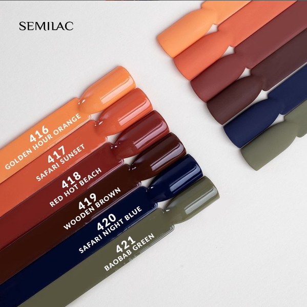SEMILAC UV/LED Gél Lakk 7ml - 419 - HEMA FREE - Wooden Brown