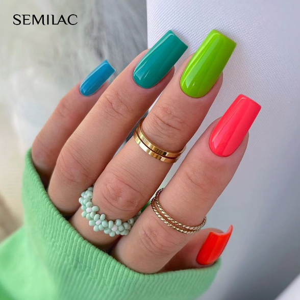 SEMILAC UV/LED Gél Lakk 7ml - 446 - HEMA FREE - YOLO Orange