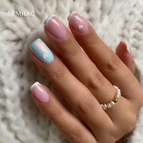 SEMILAC UV/LED Gél Lakk 7ml - 582 - HEMA FREE - Natural Rose