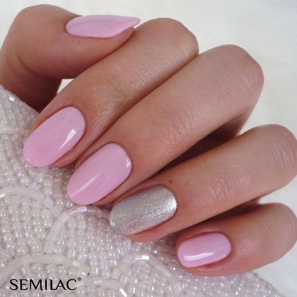 SEMILAC UV/LED Gél Lakk 7ml - 093 - Silver Dust