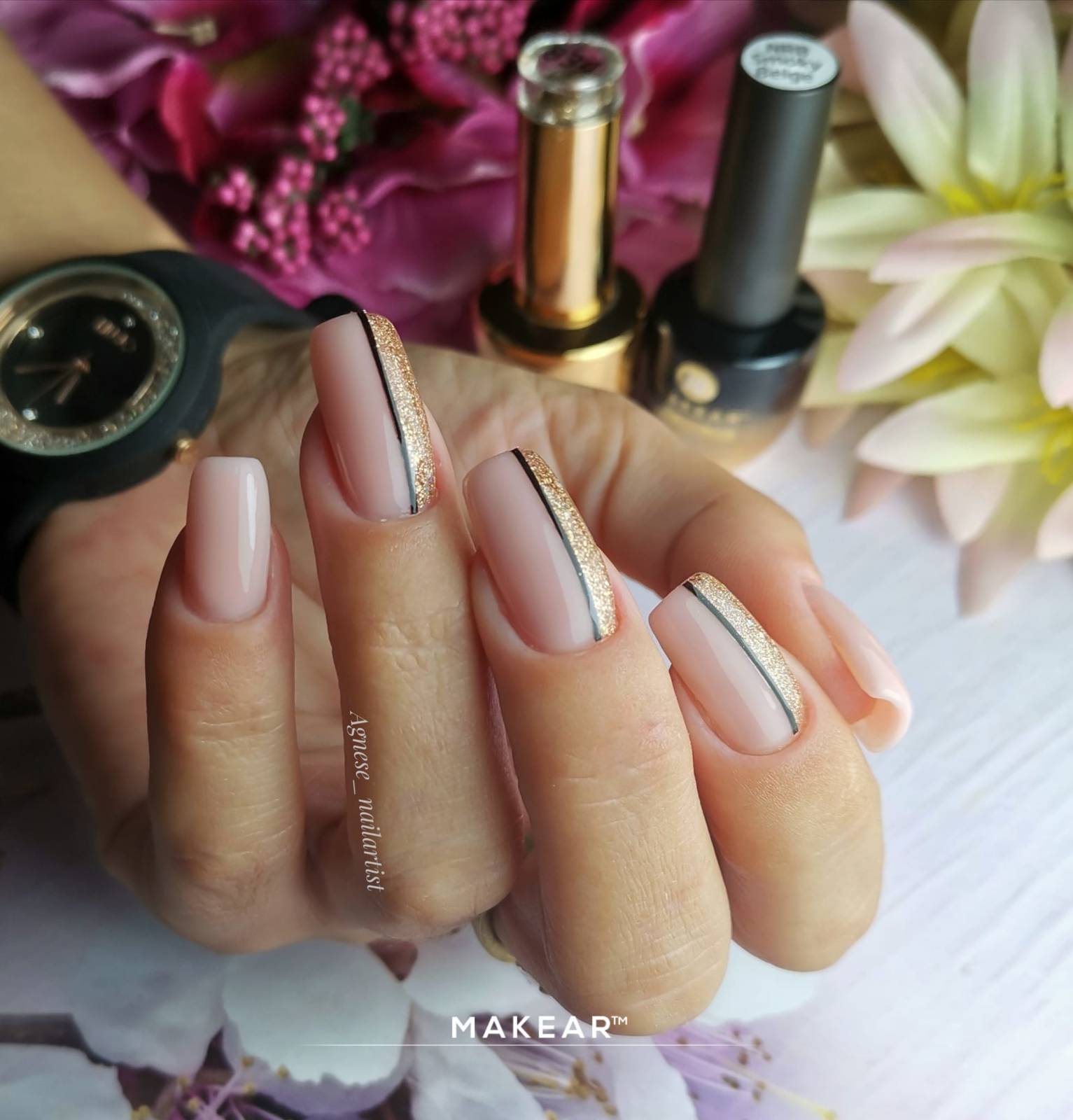 MAKEAR Nude Rubber Base 8ml - NRB06 Smoky Beige