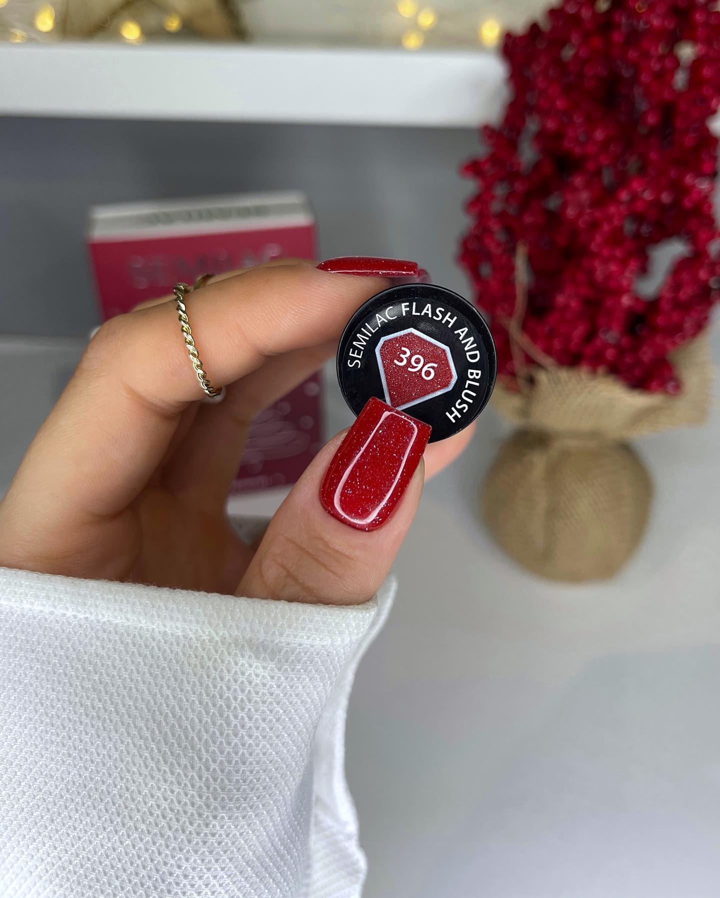 SEMILAC UV/LED Gél Lakk 7ml - 396 - HEMA FREE - Flash and Blush