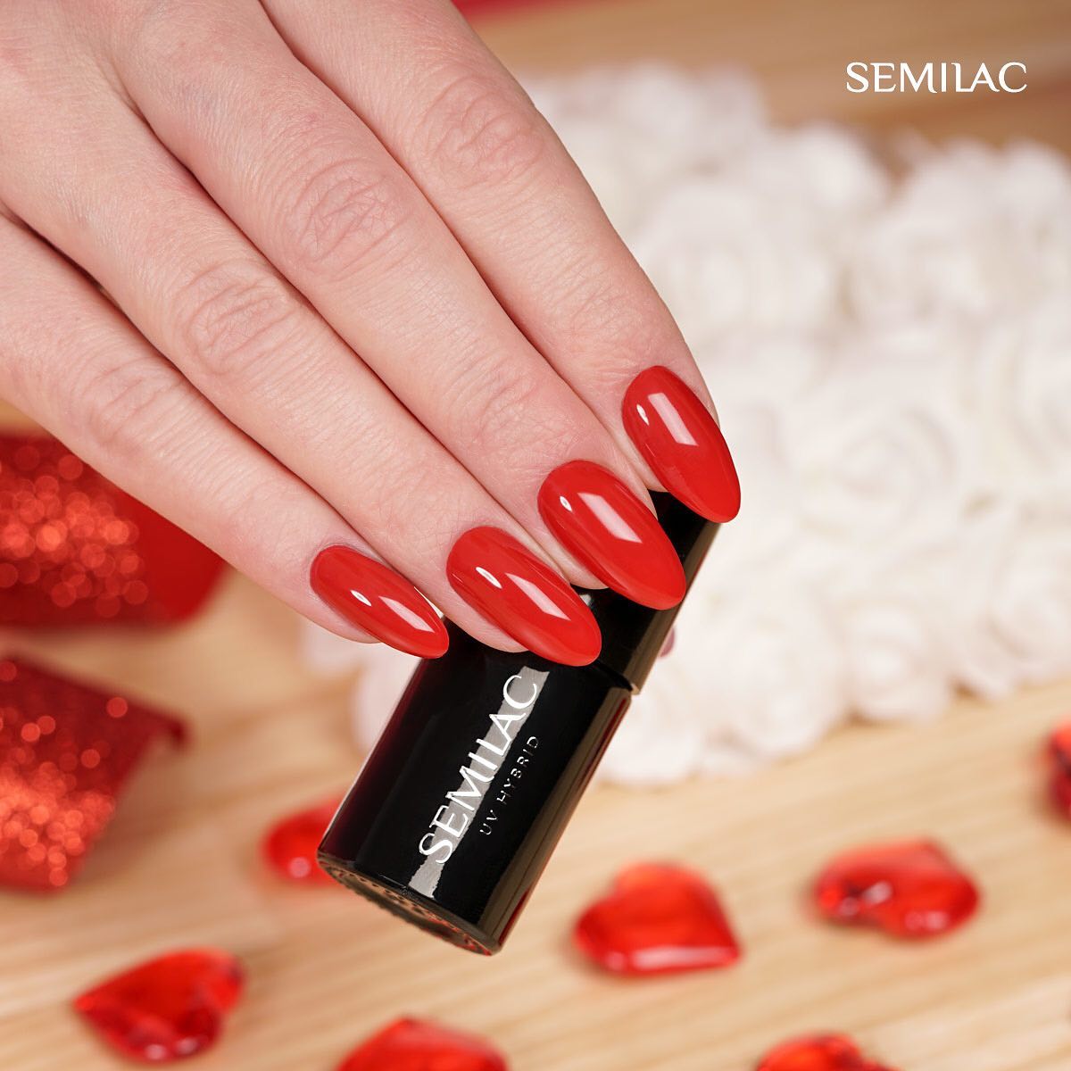 SEMILAC UV/LED Gél Lakk 7ml - 345 - Gorgeous Red