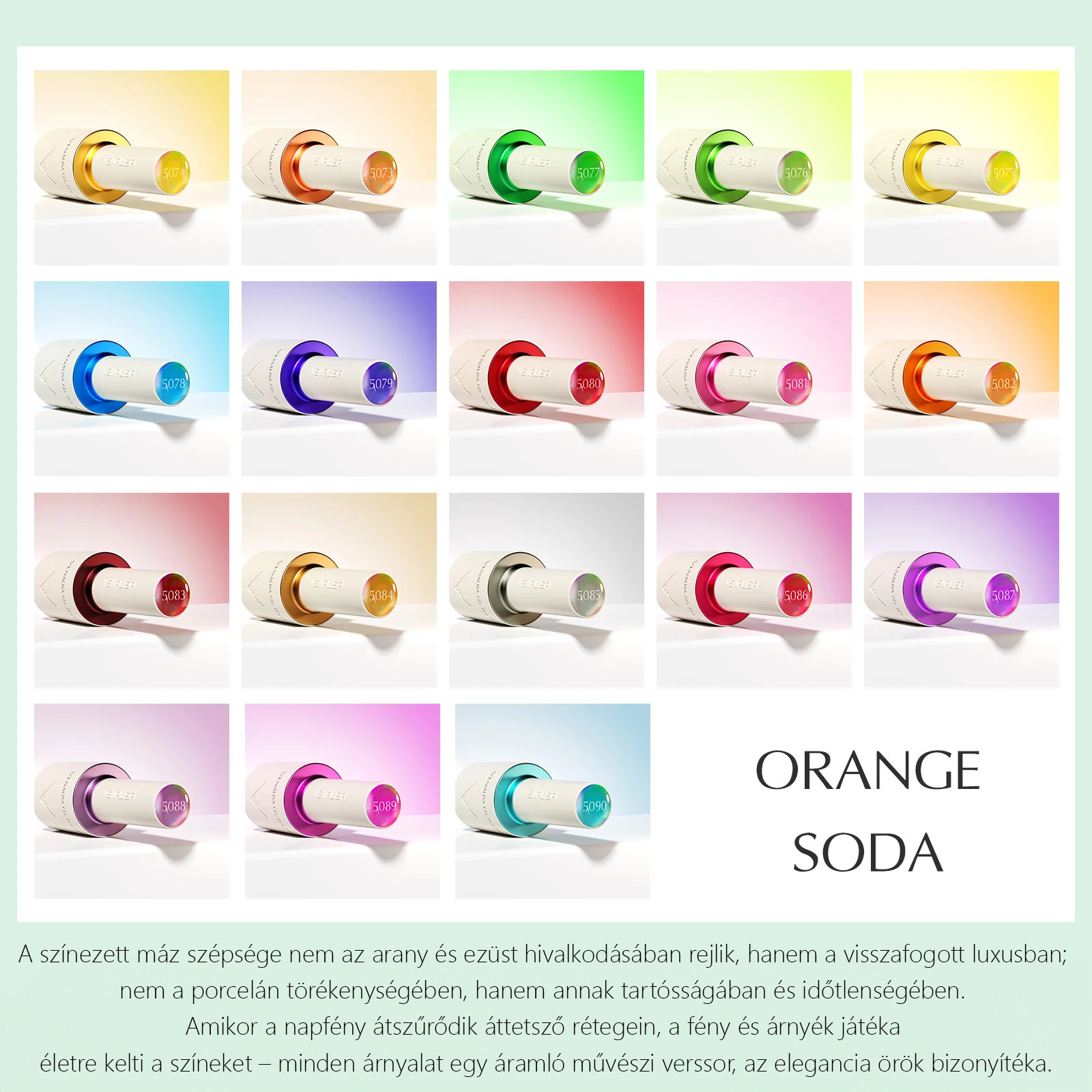 Venalisa UV/LED Gél Lakk szett - V5 - Orange Soda - 18 db szín