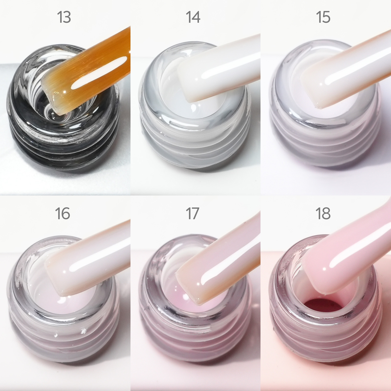 CANNI HEMA FREE Quick Builder Gel szett - 6x9 ml - Q1