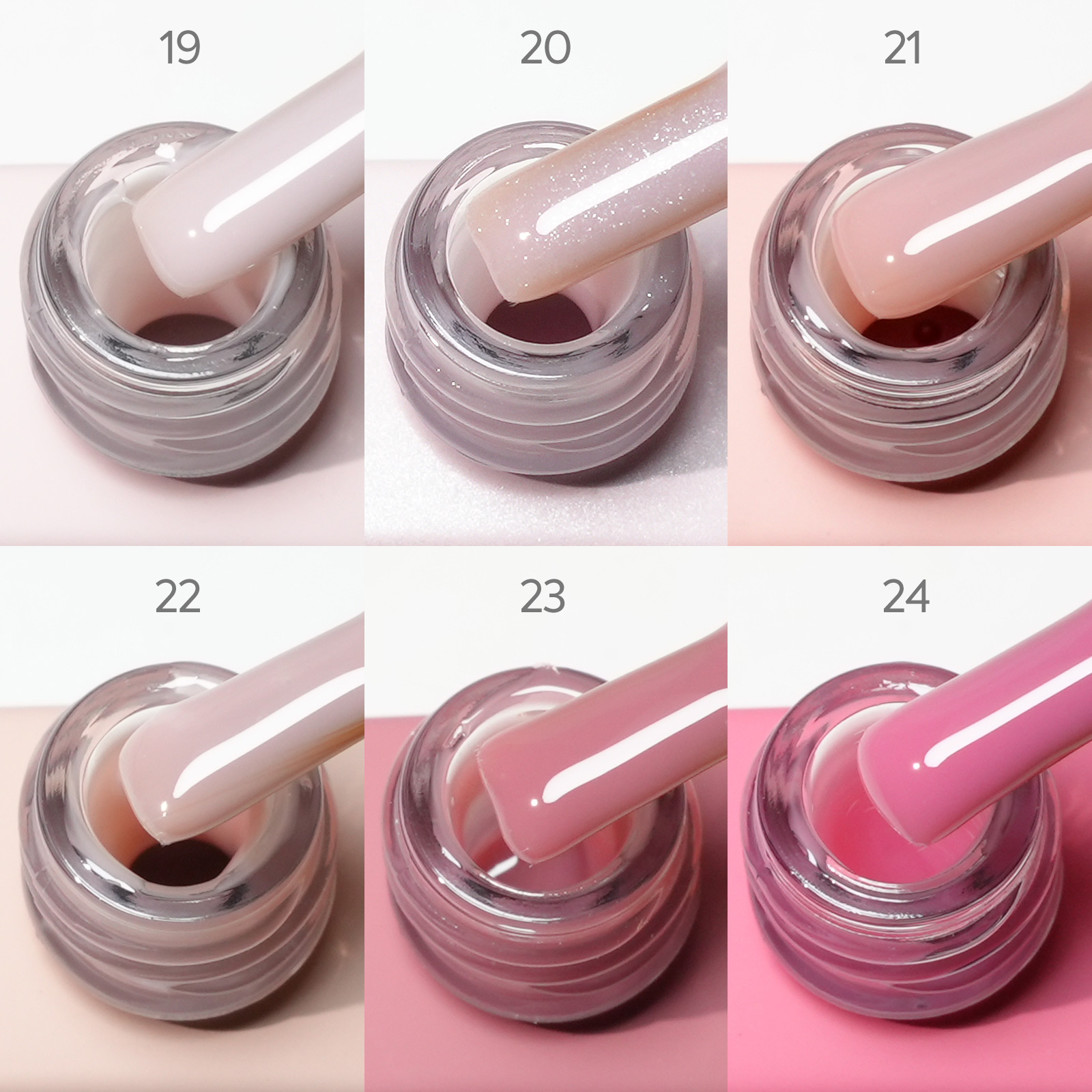 CANNI HEMA FREE Quick Builder Gel szett - 6x9 ml - Q2