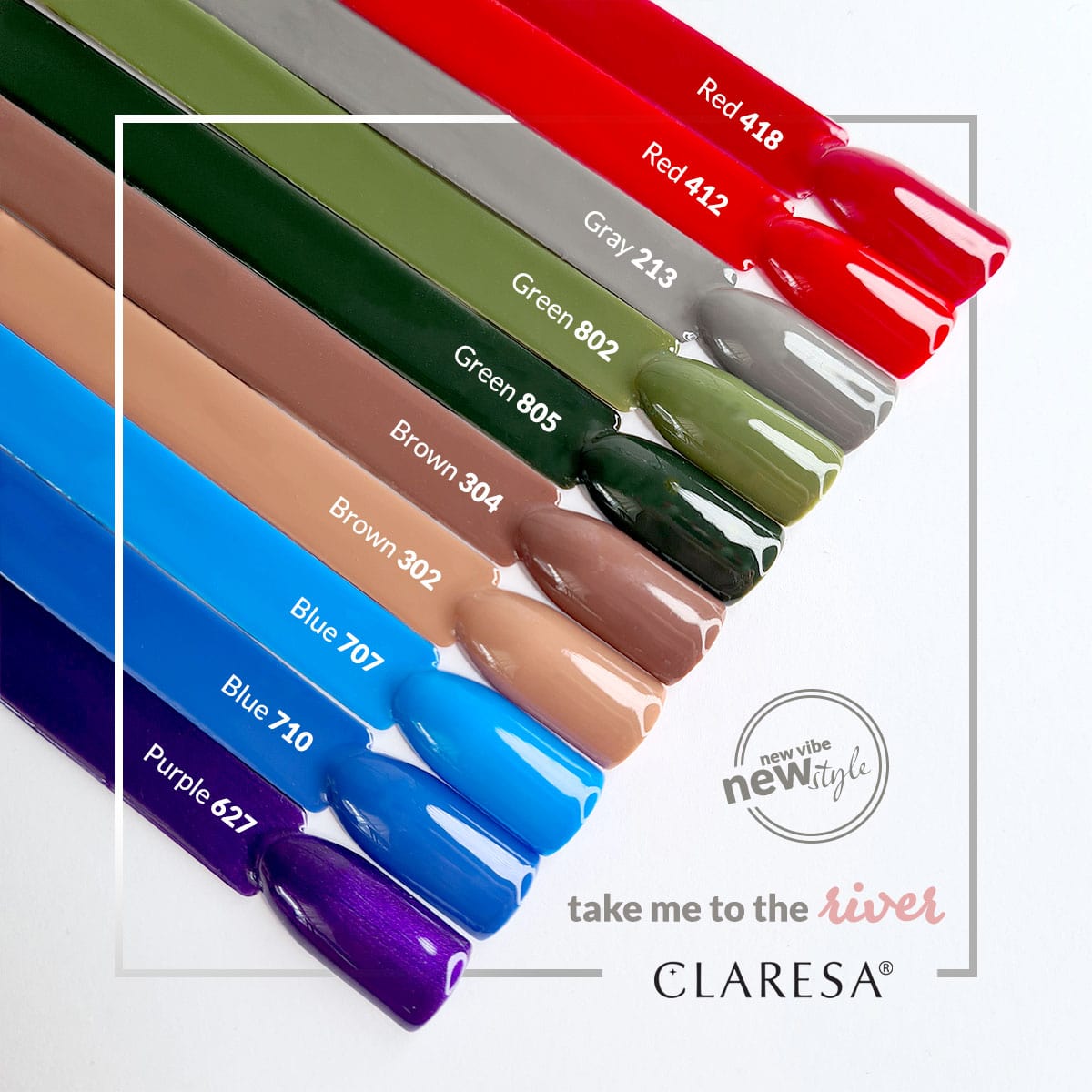 CLARESA UV/LED gél lakk 5g -RED 412