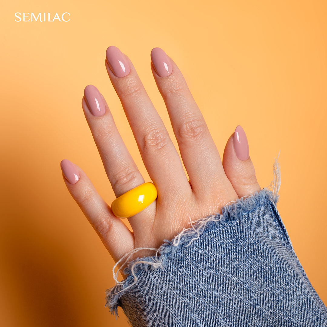 SEMILAC UV/LED Gél Lakk 7ml - 586 - HEMA FREE - Dirty Rose Nude