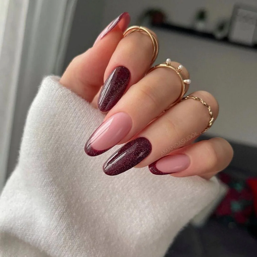 SEMILAC UV/LED Gél Lakk 7ml - 393 - HEMA FREE - Sparkling Black Cherry